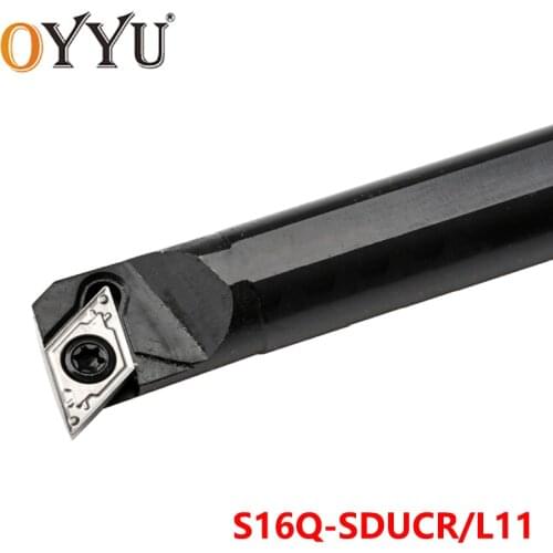 OYYU S16Q-SDUCR11 Internal Turning Tool Holder CNC Carbide Inserts Shank Boring Bar S16Q-SDUCL11 use DCMT11
