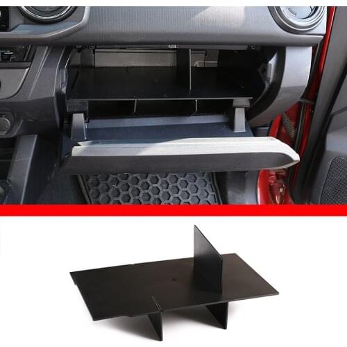 Fit for Toyota Tacoma 2016-2020 Glove Box Storage Box,Interval Insert Dividers Organizer Tray,ABS Black,Car Modification Parts