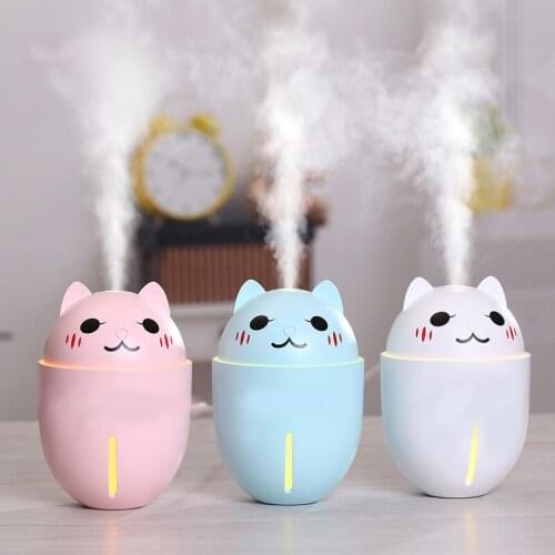 Mini Cartoon USB Air Humidifier Aroma Diffuser With Changing LED Car Essential Oil Aromatherapy Diffuser