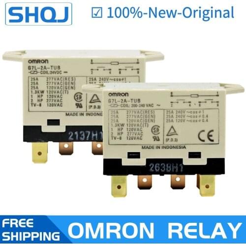 OMRON RELAY G7L-2A-TUB 24VDC G7L-2A-TUB 200-240VAC 220VAC Brand new and original relay