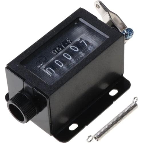 2021 New D67-F 5 Digits Mechanical Pull Stroke Counter Black Casing Resettable