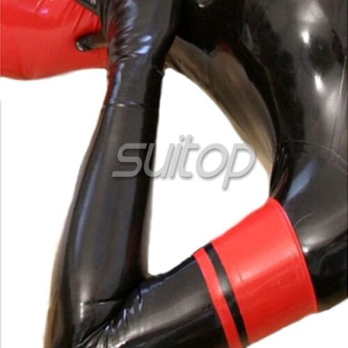 Sexy rubber latex long gloves (Please Remark Mian color and trim color when order)