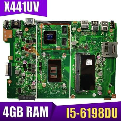 X441UV original mainboard for ASUS X441UV with 4GB-RAM I5-6198DU GT920M Laptop motherboard