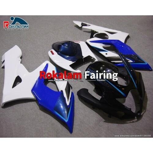Aftermarket Covers For Suzuki GSXR-1000 K-5 2005 GSXR1000 2006 Motorbike Black White Blue Fairing Kit (Injection Molding)