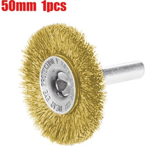 1Pc 50mm Crimped Steel Wire Brush 2 Inch For Metal Rust Removal Polishing Wheel Deburring Cutting Disc For Drill Rotary Tool