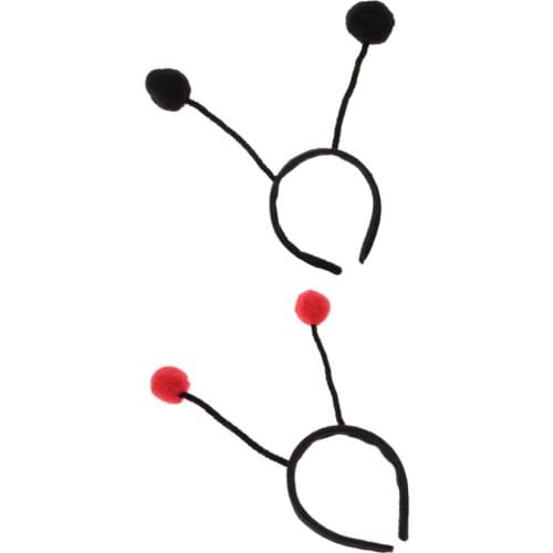 2Pieces Multicolor Girl Kids Insect Antenna Headband Bumblebee Ant Alien Costume