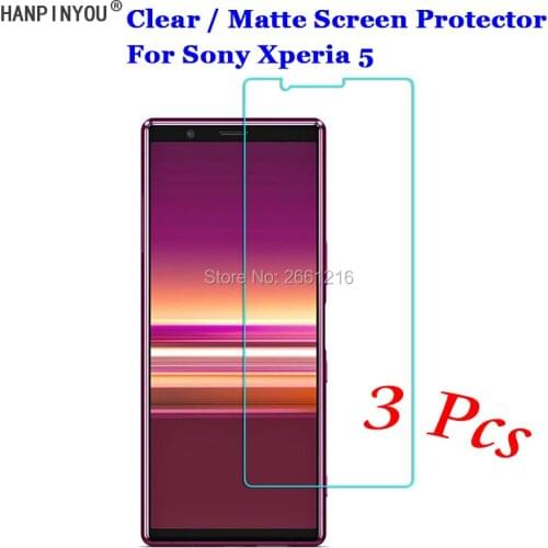 3 Pcs/Lot For Sony Xperia 5 6.1" New HD Clear / Anti-Glare Matte Front Screen Protector Touch Film Protection Skin