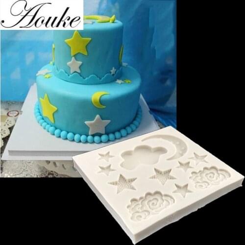 Stars Cloud Moon Shaped Silicone Cake Mold Kitchen Baking Mold Silicone Cake Decorating Tool Cake Mold Pastry Tool