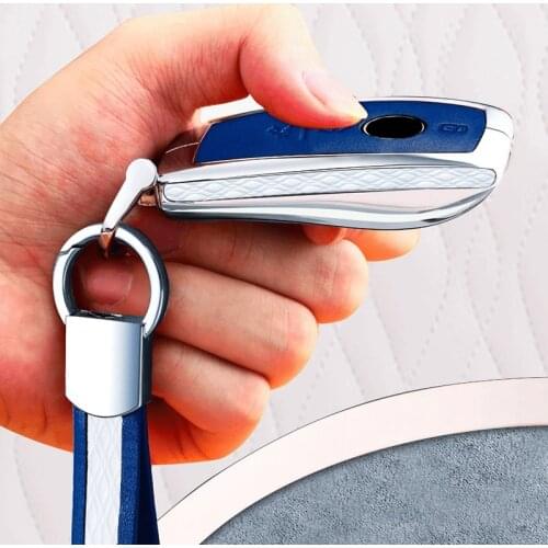 Alloy Leather Car Remote Key Case Cover Holder Shell For Mercedes Benz A C E S G GLS Class W177 W205 W213 W222 G63 X167 Maybach