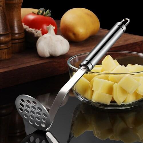 Mashed Potato Masher Potato Chip Fruit Mud Vegetable Tomato Chip Cutter Stainless Steel Manual Mud Tools Kitchen Gadgets Tool