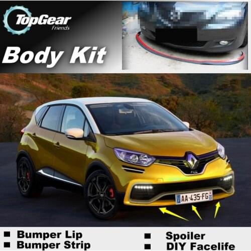 Bumper Lip Deflector Lips For Renault Captur / Samsung QM3 Front Spoiler Skirt For TopGear Friends Tuning / Body Kit / Strip