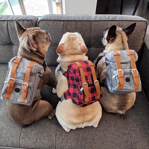 Dog Travel Backpack British Style Outdoor Cute Dog Carrier Bag Backpack For Small Dogs Fashion Dog Bag Dog Supplies Accessories