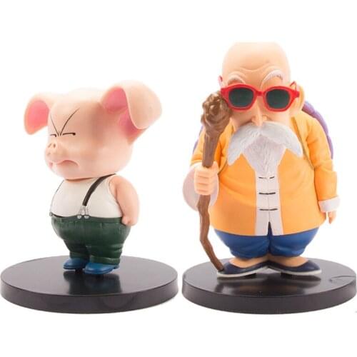 2Pcs/Set Dragon Ball Z Anime Figure Action Master Roshi Uron Action Figures PVC Collection Model Toy Anime Figure Toys For Gifts