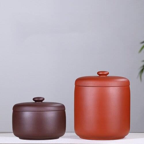 S/M/L Purple Clay Tea Caddy Rice Grain Moisture-Proof Storage Tank Pu'Er Tea Packaging Boxes Coffee Beans Nuts Large Containers