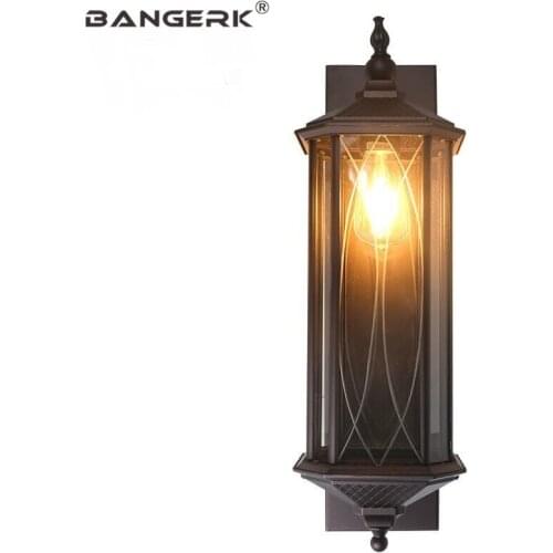 Europe Outdoor LED Wall Lamp Fixtures Waterproof Porch Wall Sconce Lights Garden Balcony Aisle Light Decor Aluminum Lighting