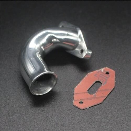 HSP 02031A Steel Polished Aluminum Manifold + PAD Gaskets For 1/10 4WD Nitro RC Model Car 94122 94166 94155 94177 94188