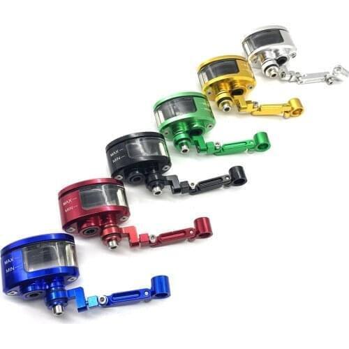 Motorcycle cnc oil reservoir brake fluid cup tank + support for ktm exc duke200 125 390 1290 super adventure 790 vespa sprint px