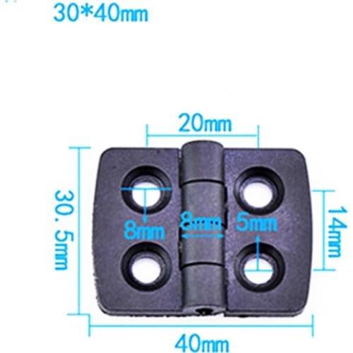 Small Hinges Black Mini Plastic Door Bearing Butt Cabinet Drawer Jewellery Box Hinge for Furniture Hardware