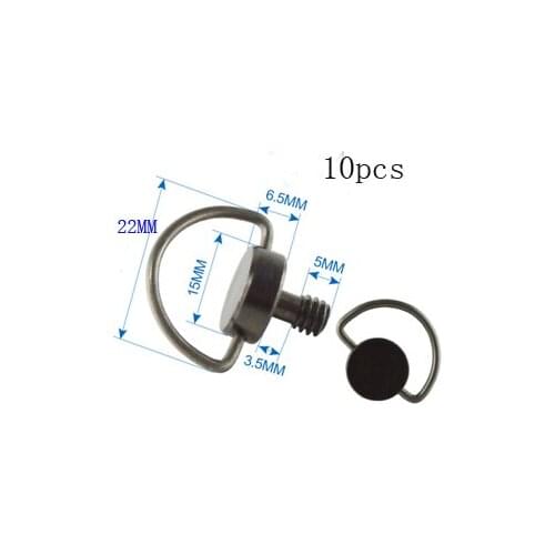 10pcs Iron Metal 1/4" D-ring Camera screw for Tripod Monopod Quick Release Plate