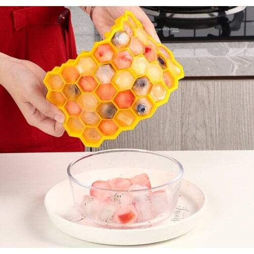Mini Honeycomb Ice Cube Maker Tray with Removable Lids Silica Gel Mold magnum Silicone Mould glacon kitchen accessories small