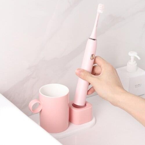 Fashion Bathroom Accessories Set Ceramic Electric Toothbrush Holder Wash Cup Mugs With Dry Quickly Pad