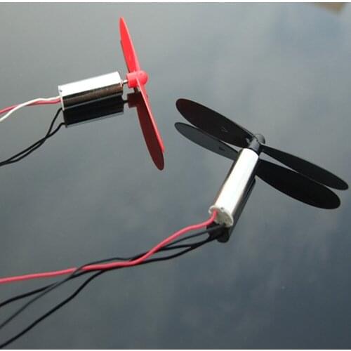 2PCS DC 3.7V 55000RPM 720 Coreless Motor+Propeller Set High-speed Magnetic Large Torque Aircraft Motor DIY RC Drone Quadcopter
