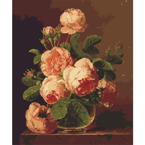 Umbrella Love Animal Painting By Numbers Landscape Set Acrylic Paint Kits For Adults Pictures Drawing Canvas Coloring By Number