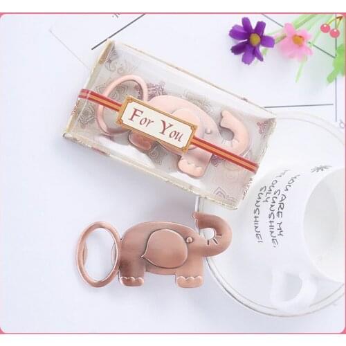 New! Elegant Bronze alloy elephant beer bottle opener favors and gifts Indian wedding door giveaway gifts supplies 50pcs/lot