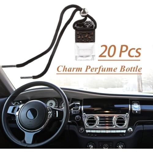 20 PCS HOME CAR HANGING AIR FRESHENER PERFUME FRAGRANCE DIFFUSER GLASS BOTTLE Empty Perfume Bottle For Auto RV Truck Trailer