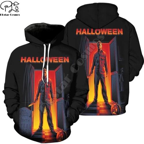 PLstar Cosmos Michael Myers Halloween 3D Printed Hoodies Sweatshirts Zip Hooded For Men And Women Casual Streetwear Style-M4
