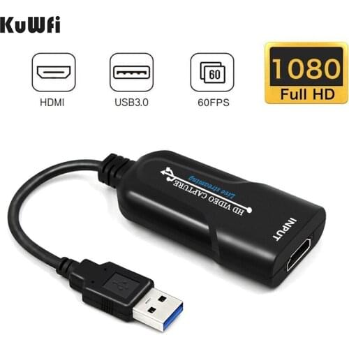 USB 3.0 Portable Video Capture Card HD-MI Video Grabber Record Box for PS4 DVD Camcorder HD Camera Recording Live Streaming