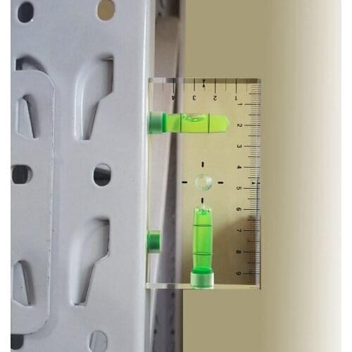 QASE High Precision Transparent Two Direction Magnetic Level Bubble Mini Spirit Level Ruler 1 PCS