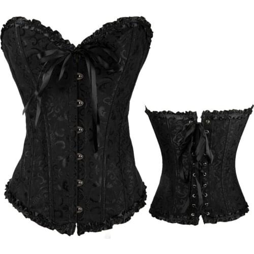 Retro Corset Tops Gothic Steampunk Shirts Sexy Lace Plus Size Lingerie Vintage Renaissance Medieval Victorian Body Shaper