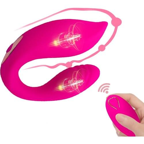 U shape Wireless Remote control Vibrator Adult Toys For Couples Double Motors G Spot Vagina Stimulator USB charging Anal Toy
