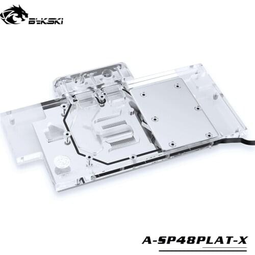 BYKSKI Water Block use for Sapphire Nitro+ Radeon RX470/480 (11260-07) / Full Cover Graphics Card Video Card Block RGB Light