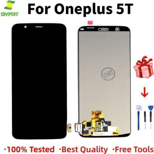 100% Original For OnePlus 5T A5010 LCD Touch Screen Digitizer Assembly For Oneplus 5T Display with Frame Replacement 1+5T Screen