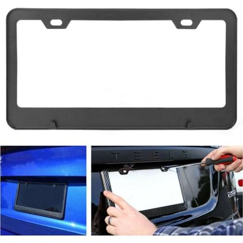 1pc Stainless Steel License PlateVehicles Only For American Canada Car Frame Tag Cover Holder For Auto Truck