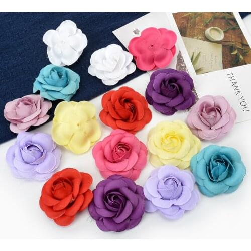 10Pcs 5CM Artificial Flower Silk Rose Flower Bud For Wedding Decoration Diy Wreath Headdress Accessories Clip Art Fake Flower