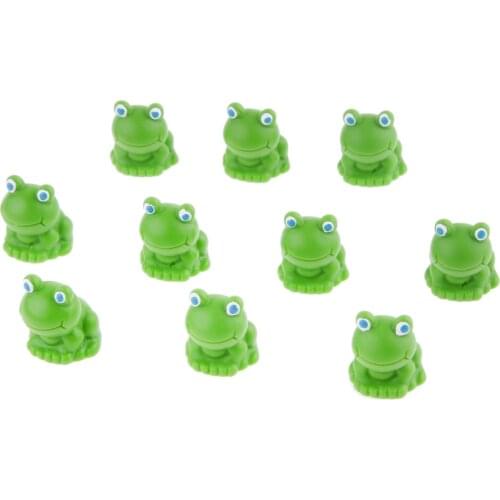 10Pcs Miniature Bonsai DIY Resin Crafts Terrarium Figurine Fairy Garden Dollhouse Blue Eye Frog Animals Statue Figures Decor