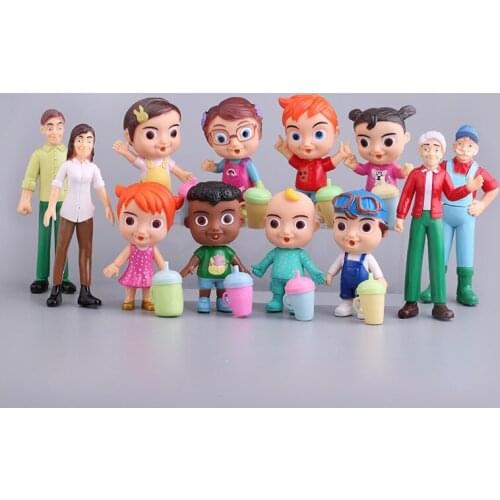 12pcs/set Anime Cocomelon Figure Toy PVC Model Dolls Cocomelon toys Kids Baby Xmas Birthday Gift