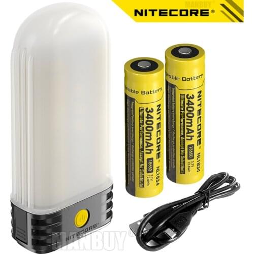 Nitecore 18650 Battery + LR60 Camping Lantern Power Bank Battery Charger 9x High CRI LEDs 250 Lumen Outdoor Lamp Free Shipping