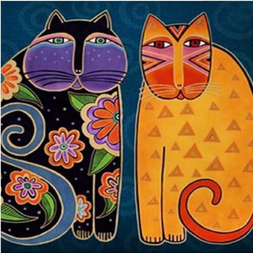 5d diy diamond painting cartoon cat embroidery mosaic stickers diamond dotz toys rhinestone picture puzzle drawing wall decor