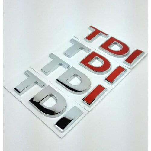 Car Styling 3D Metal TDI Emblem Sticker Car Logo Rear Boot Badge Decal Sticker for VW Passat Bora Golf 7.5x2.6cm