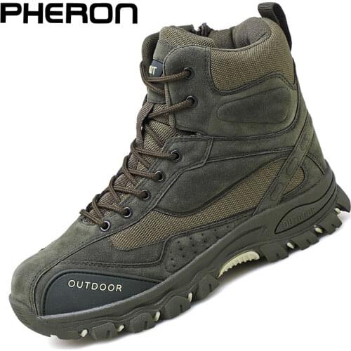 Tactical Military Boots Men Genuine Leather US Army Hunting Trekking Camping Mountaineering Winter Work Shoes Zapatos Hombre