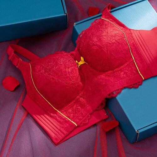 Women Full Coverage Wire Free Non-Foam Lace Bra 34 36 38 40 42 B C D E F