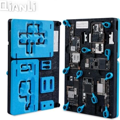 Qianli Double Side BGA Reballing Platform for iPhone X/XS/XS MAX/11/11 Pro/11Pro MAX Motherboard Tin Planting With Black Stencil