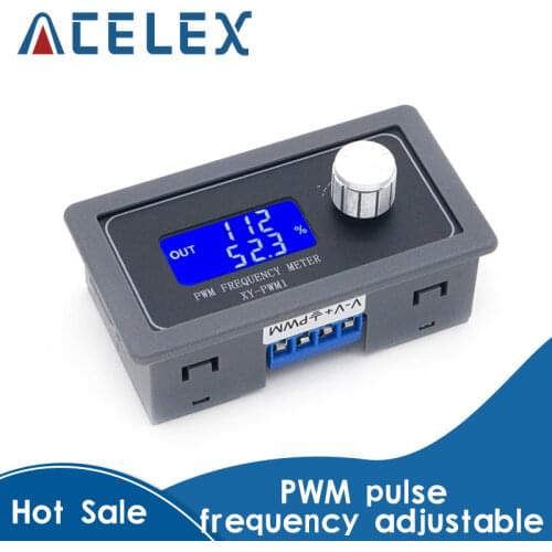 Signal Generator PWM Pulse Frequency Duty Cycle Adjustable Module LCD Display 1Hz-150Khz 3.3V-30V PWM Board Module Hand knob