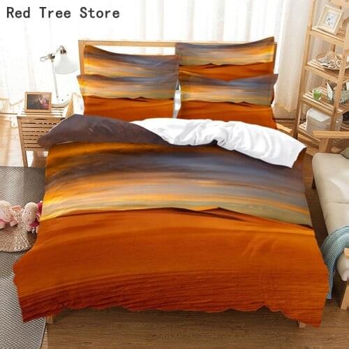 Gobi Desert Dusk Bedding Duvet Cover Set 3d Printing Bed Linen Comforter Scenery Landscape Series Luxury Bedspread Bedclothes
