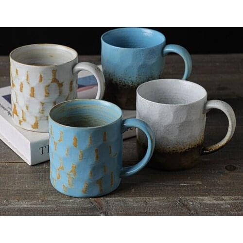 Retro Stoneware Coffee Mugs Handmade Creative Personality Household Breakfast Milk Water Cup Japanese Net Red Office Ceramic Mug