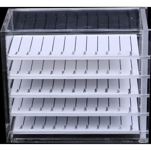 False Eyelashes Storage Box 5 Layers Acrylic Pallet Lash Holder Display Stand Tools